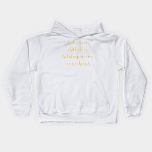 Holiday Poem in Gold Script Kids Hoodie